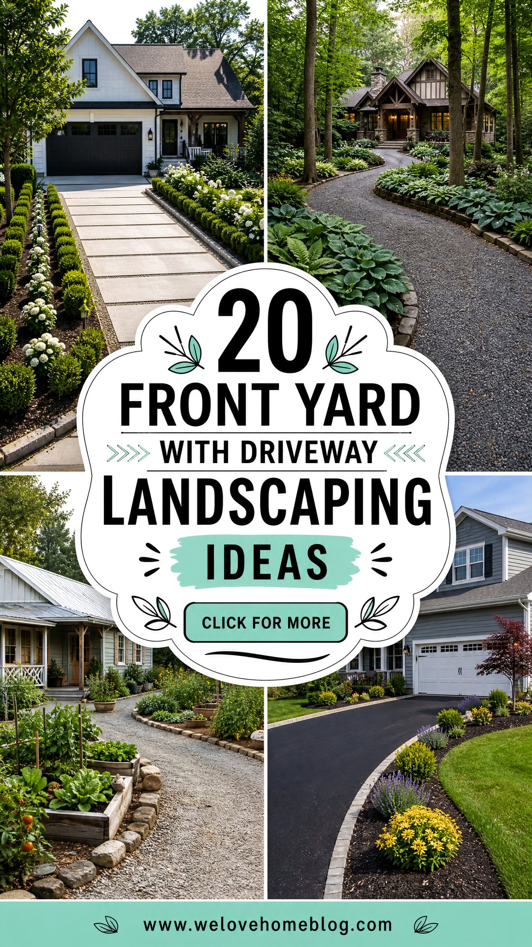 20 Front Yard With Driveway Landscaping Ideas to Try Now - 20 Front Yard With Driveway Landscaping Ideas to Try Now