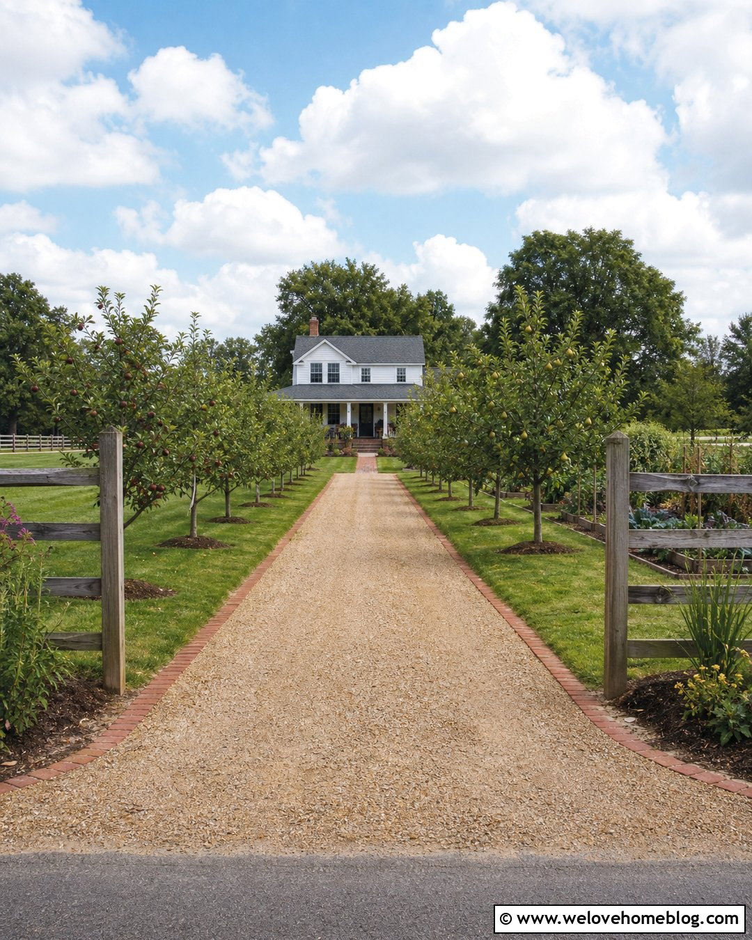 Fruit Tree Lined Homestead Driveway - 25 trees lining driveway ideas
