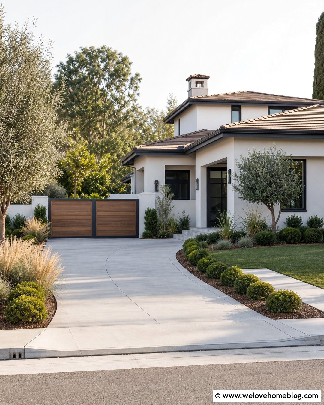Full Privacy Composite Driveway Gate - 20 Modern Composite Driveway Gates Ideas