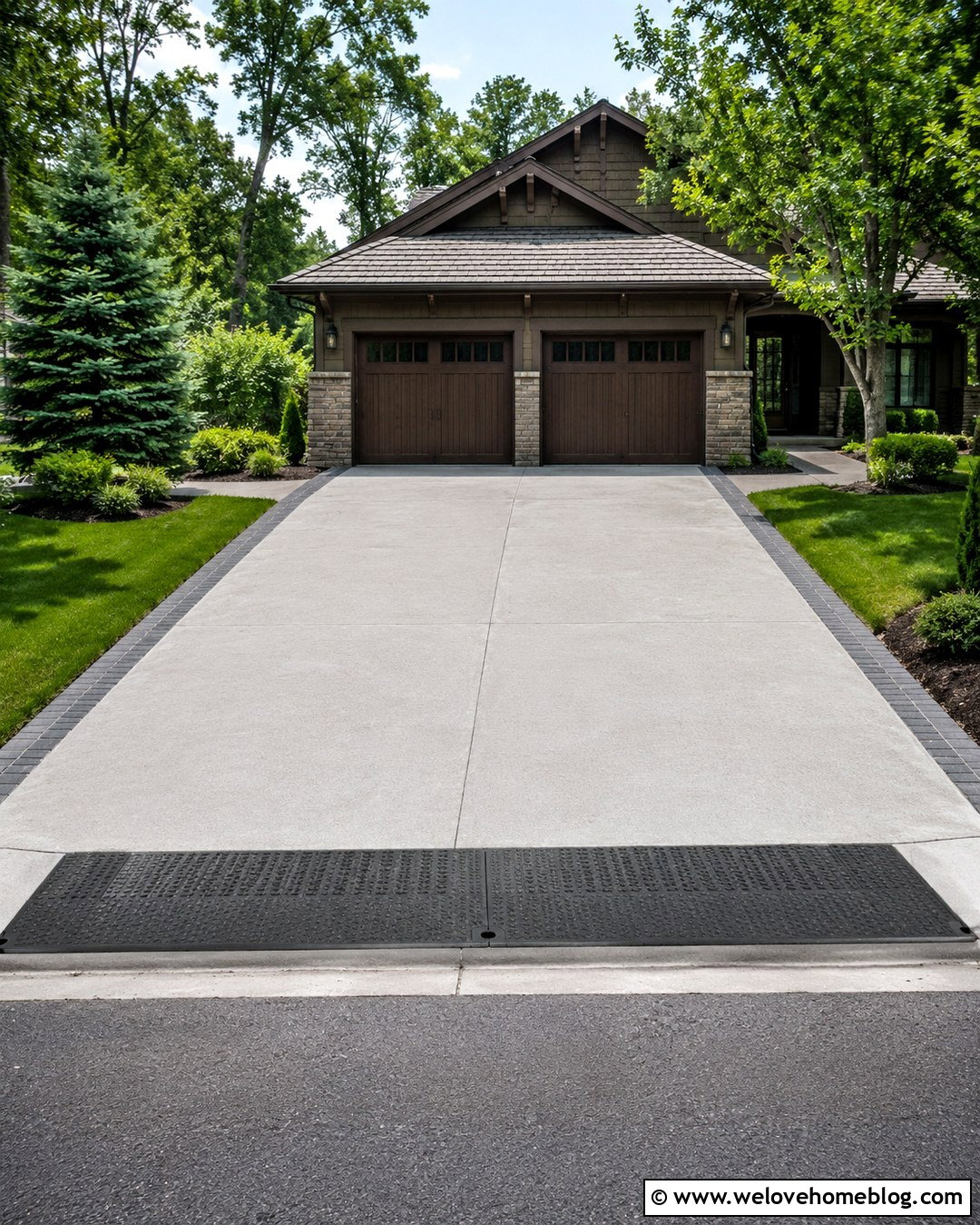 Full Width Driveway Curb Ramp For Two Cars - 20 Driveway Curb Ramp Ideas