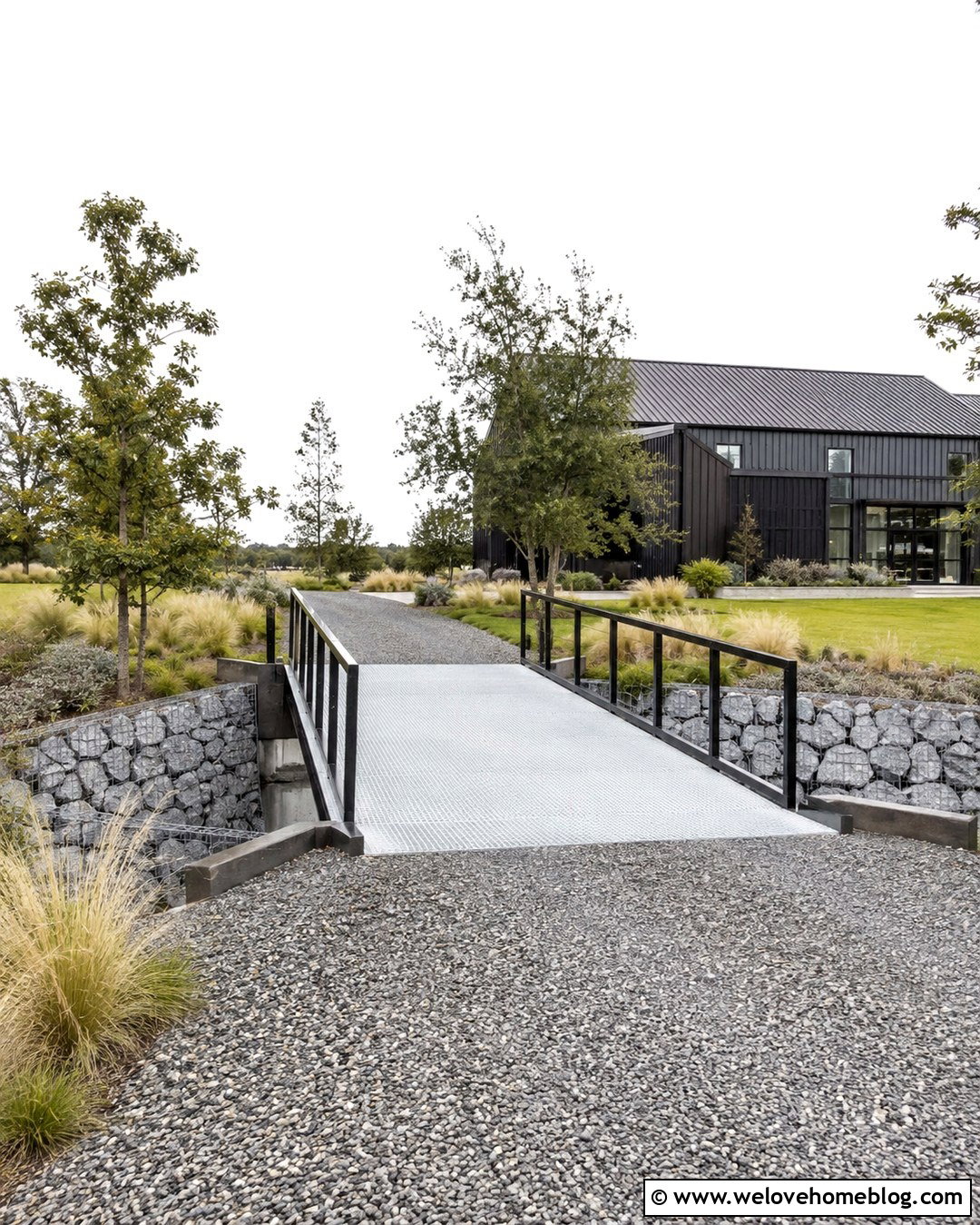 Gabion Driveway Bridge With Steel Deck - 20 Driveway Bridge Plans Ideas
