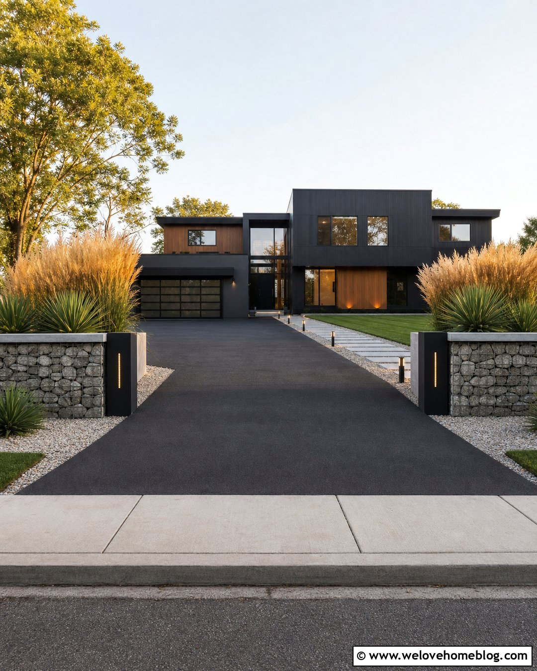 Gabion Driveway Wall - 30 Driveway Wall Ideas