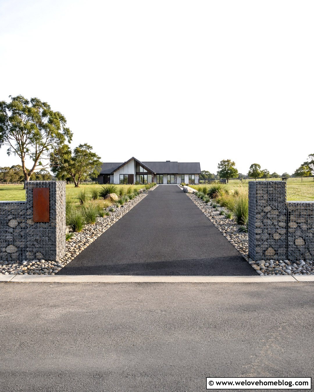 Gabion Driveway Wall - 20 Driveway Wall Project Ideas