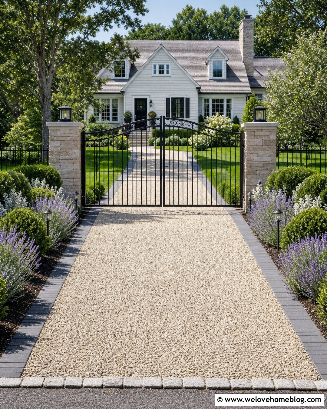 Galvanized Double Wrought Iron Driveway Gate With Solar Lighting - 20 galvanized double wrought iron driveway gates ideas