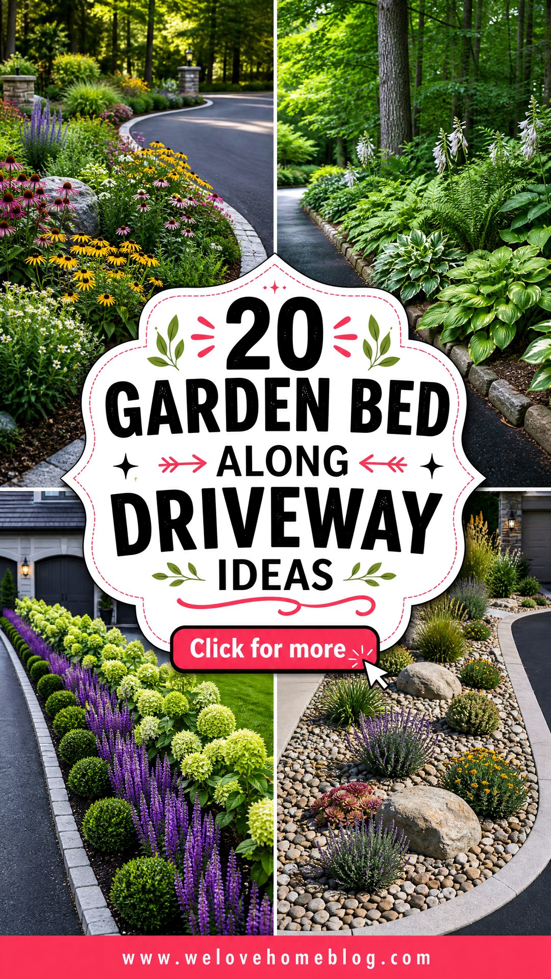 20 Garden Bed Along Driveway Ideas for Colorful Curb Appeal - 20 Garden Bed Along Driveway Ideas for Colorful Curb Appeal
