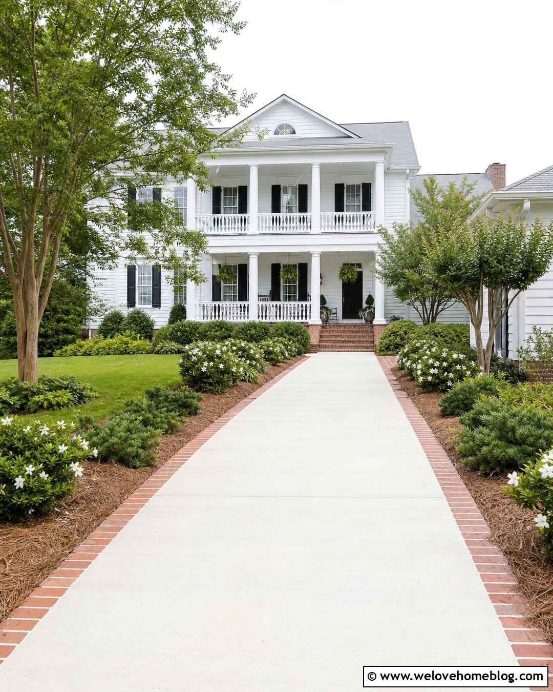 Gardenia Shrubs Along A Southern Driveway - 25 Driveway Shrubs Ideas