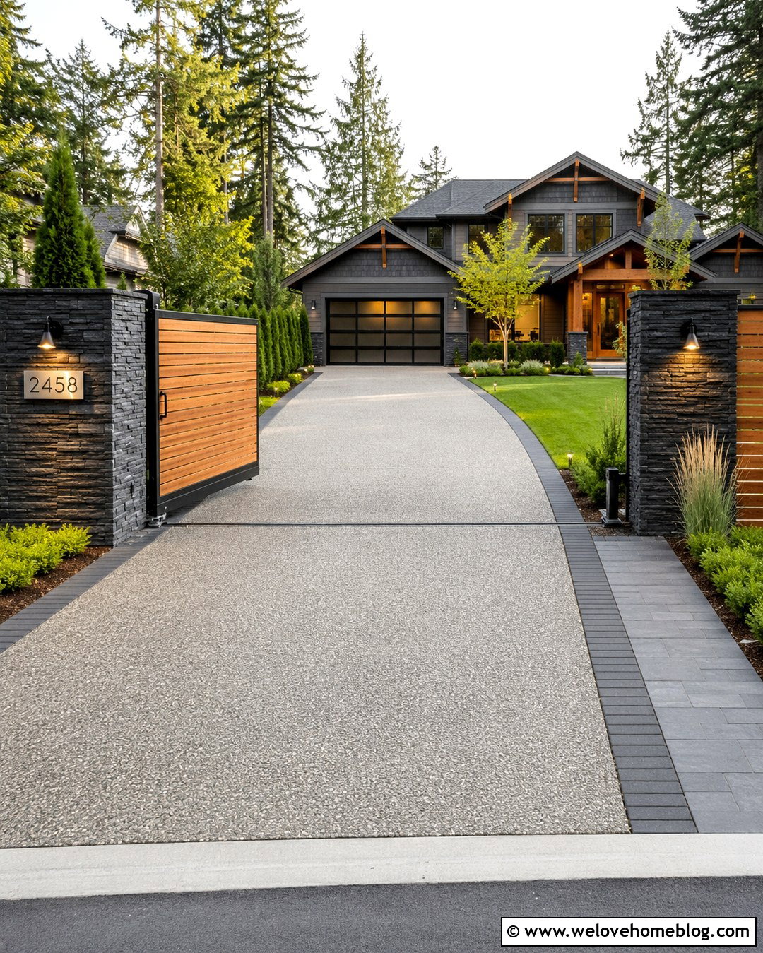 Gate Pillars With Address Plaque - 20 gate pillars driveway entrance ideas