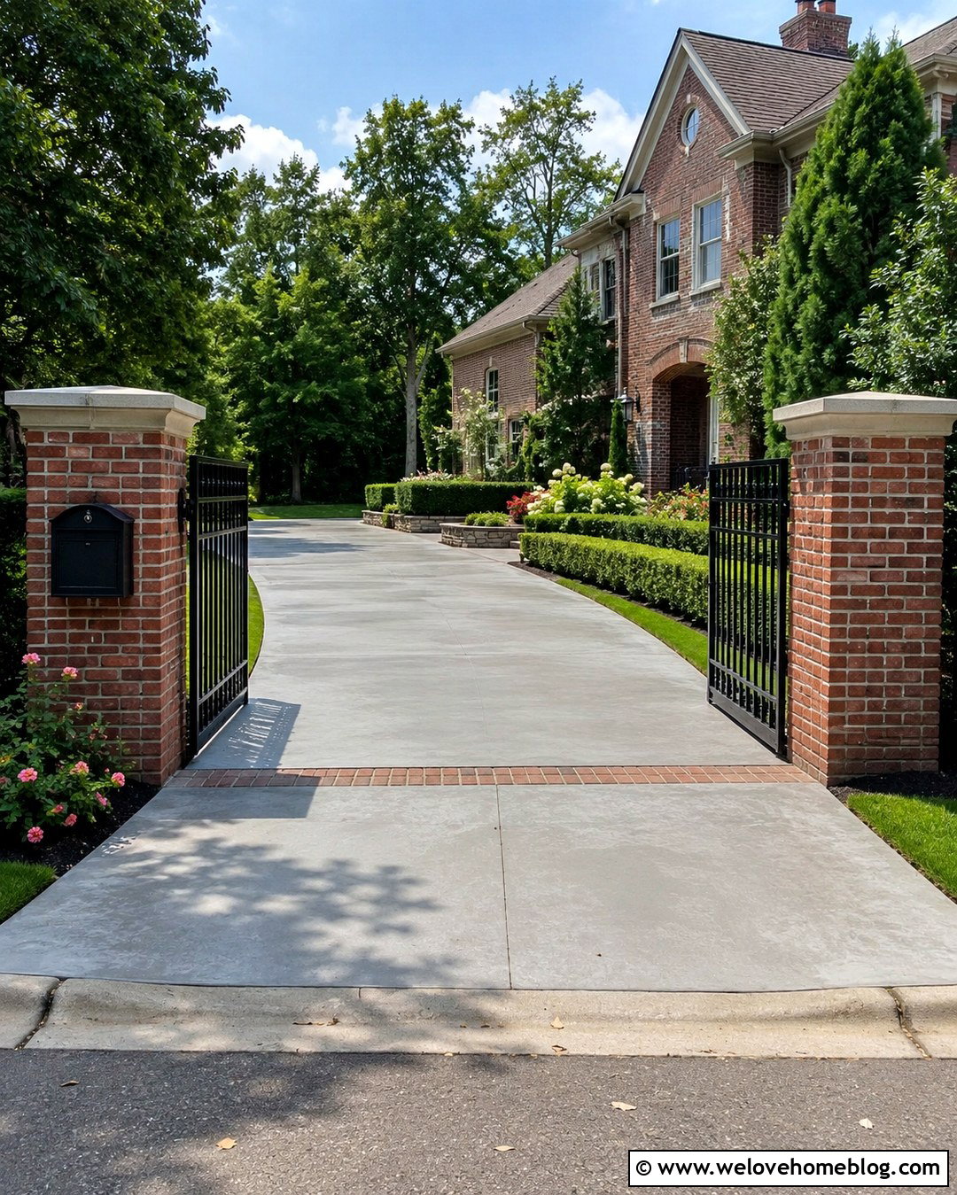 Gate Pillars With Built In Mailbox - 20 gate pillars driveway entrance ideas