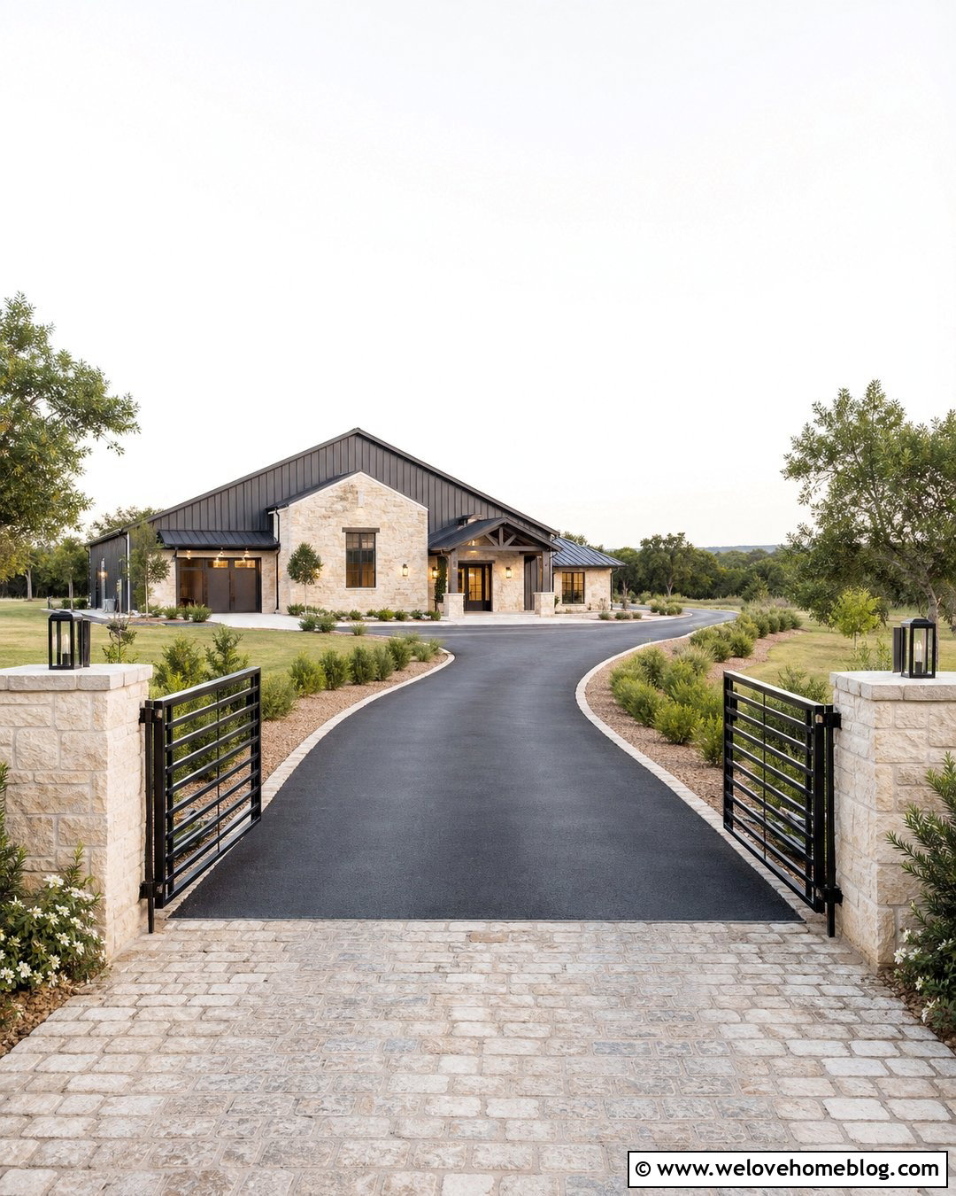 Gated Barndominium Driveway - 20 Barndominium Driveway Ideas