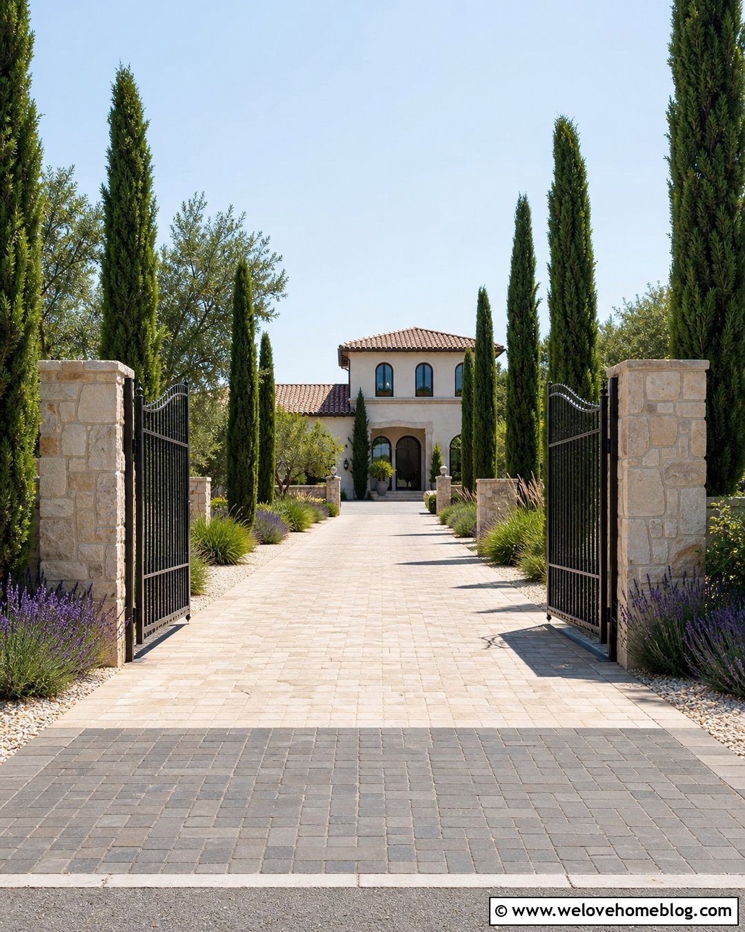 Gated Driveway Lined With Cypress Trees - 25 driveway lined with trees ideas