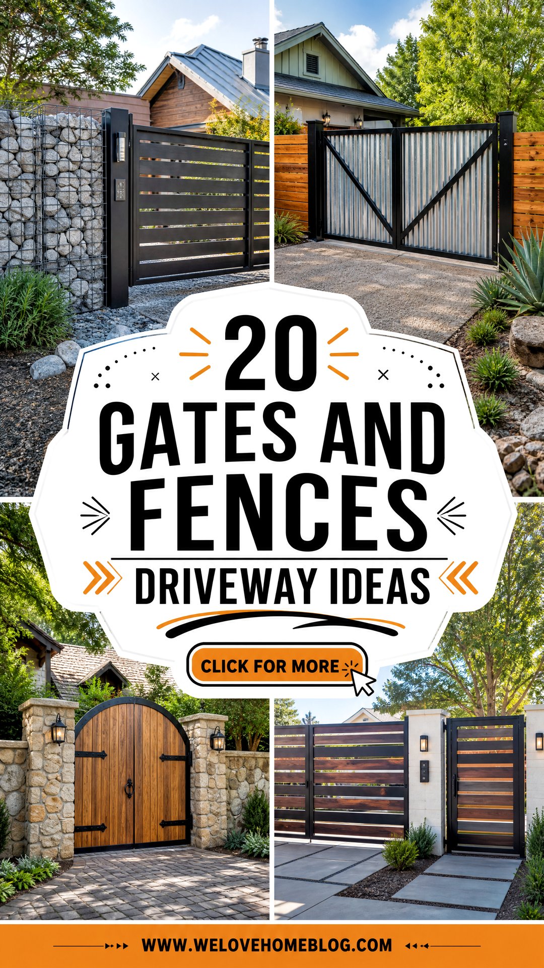 20 Gates and Fences Driveway Ideas for Stylish Home Security - 20 Gates and Fences Driveway Ideas for Stylish Home Security