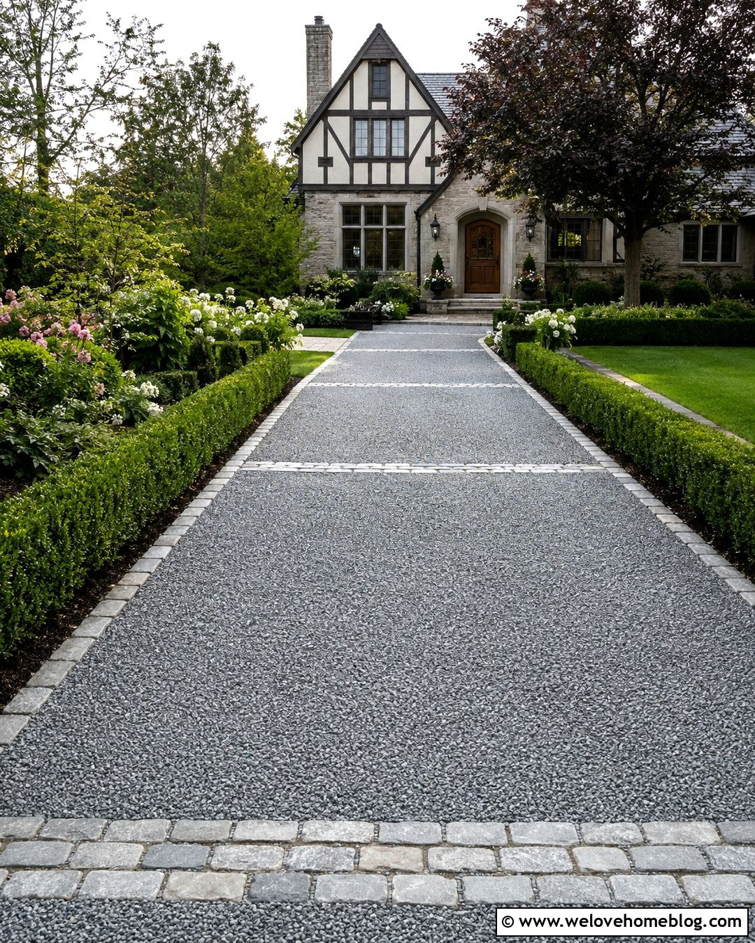 Geocell Driveway With Cobblestone Ribbons - 20 Geocell Driveway Ideas