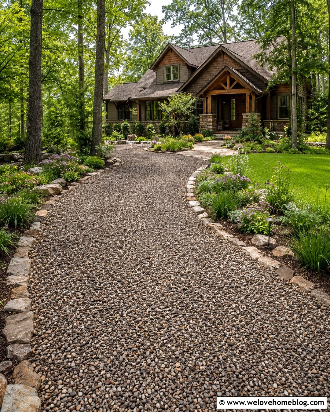 Geocell Driveway With Native Plant Borders - 20 Geocell Driveway Ideas