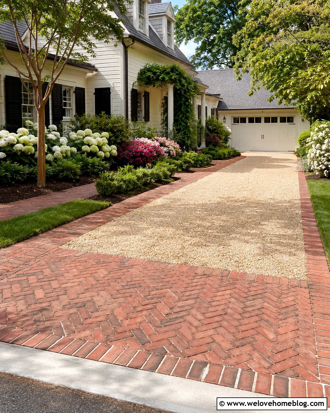 Geogrid Driveway With a Brick Entrance Apron - 20 Geogrid Driveway Ideas