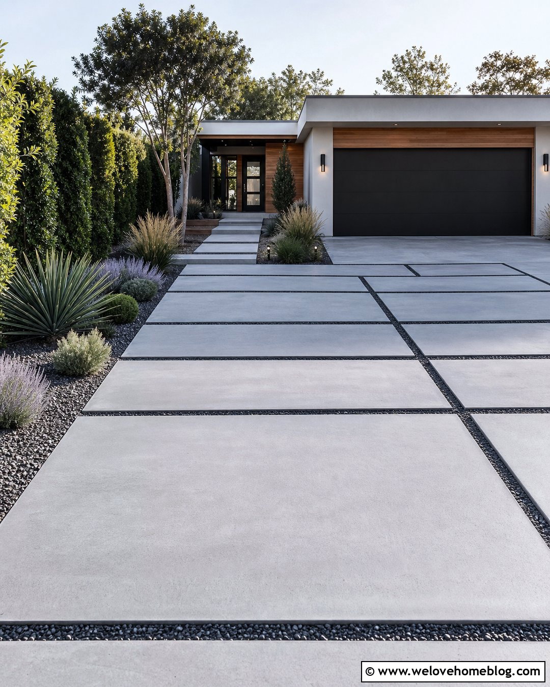 20 Concrete Driveway in Front of House Ideas for Curb Appeal