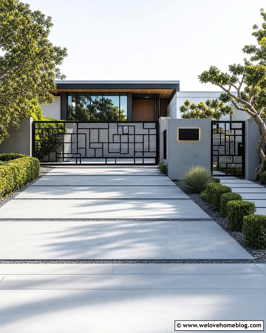 Geometric Steel Driveway Gate - 40 unique driveway gates