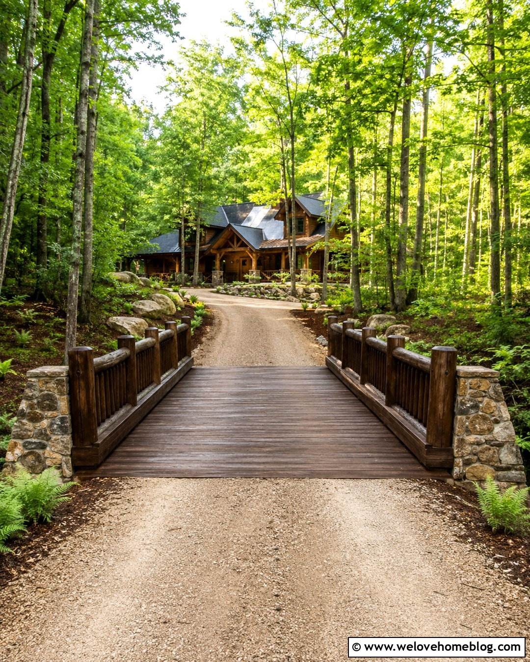 Glulam Timber Driveway Bridge With Cable Rails - 20 Driveway Bridge Plans Ideas
