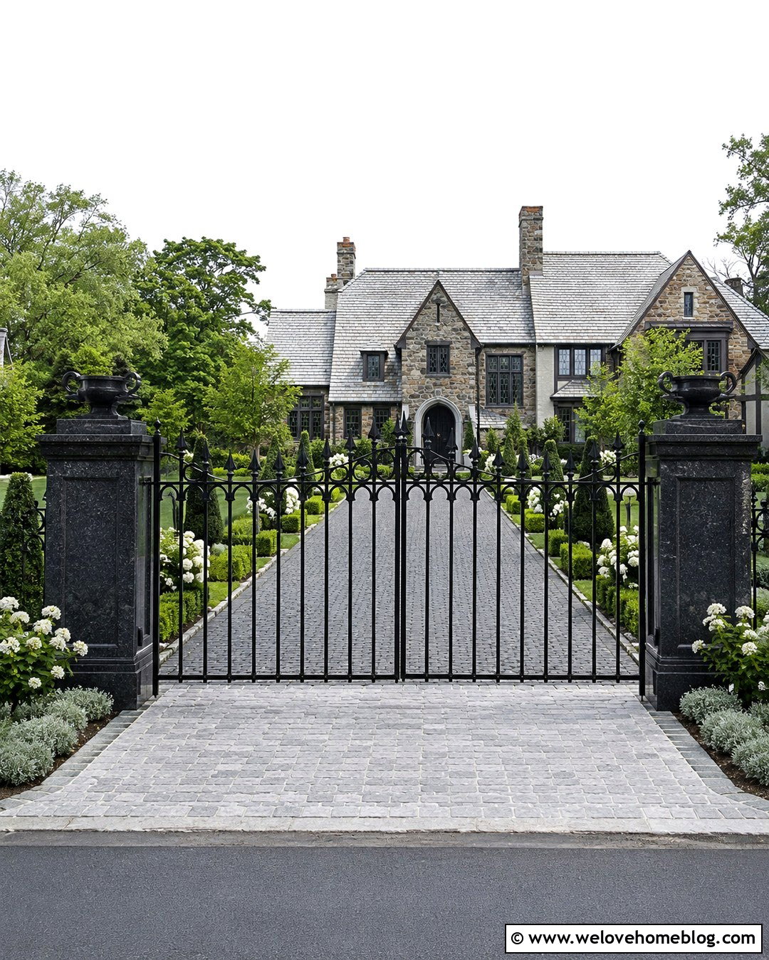 Gothic Iron Driveway Entrance