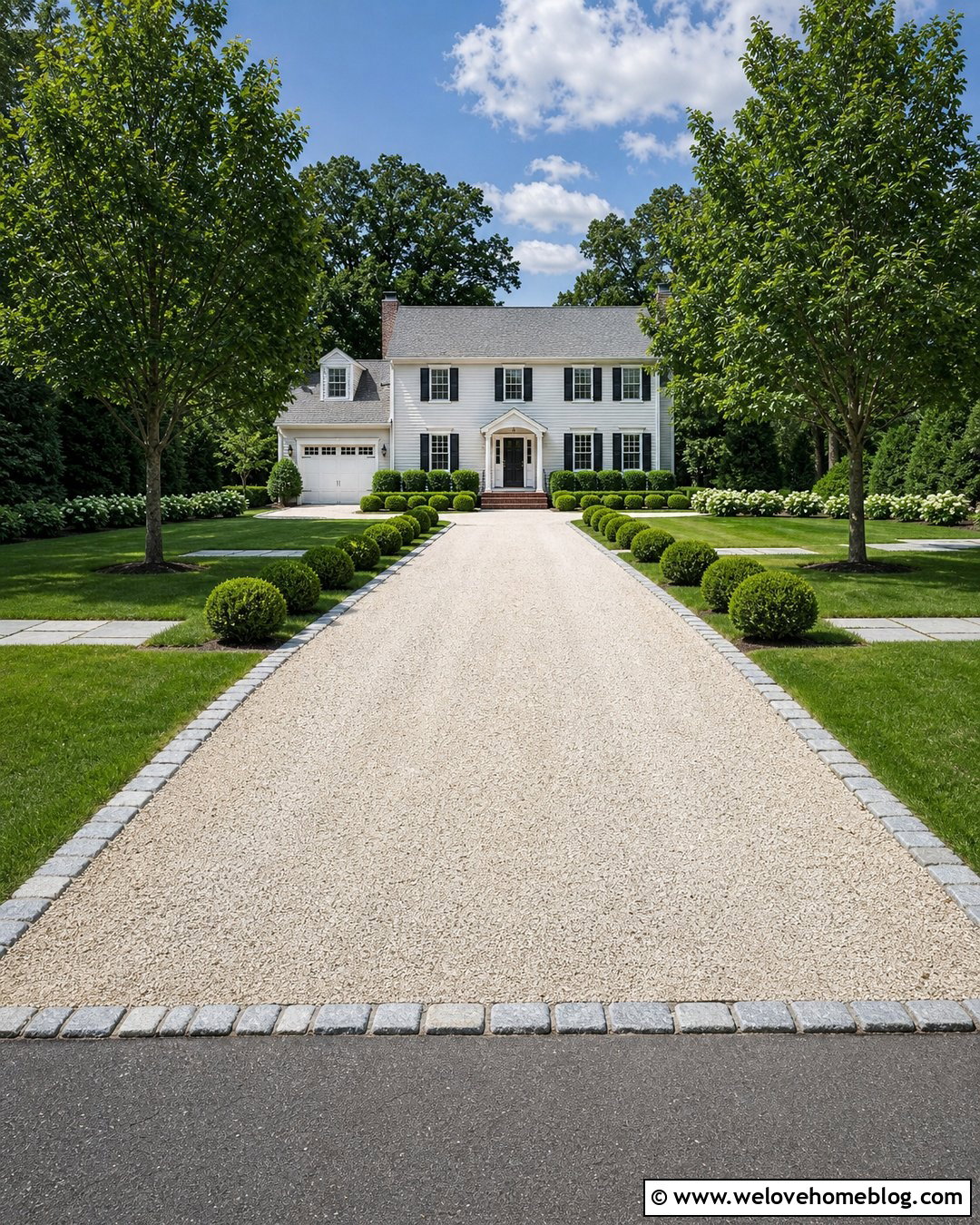 Granite Cobblestone Driveway Edging - 25 Rock Driveway Edging Ideas