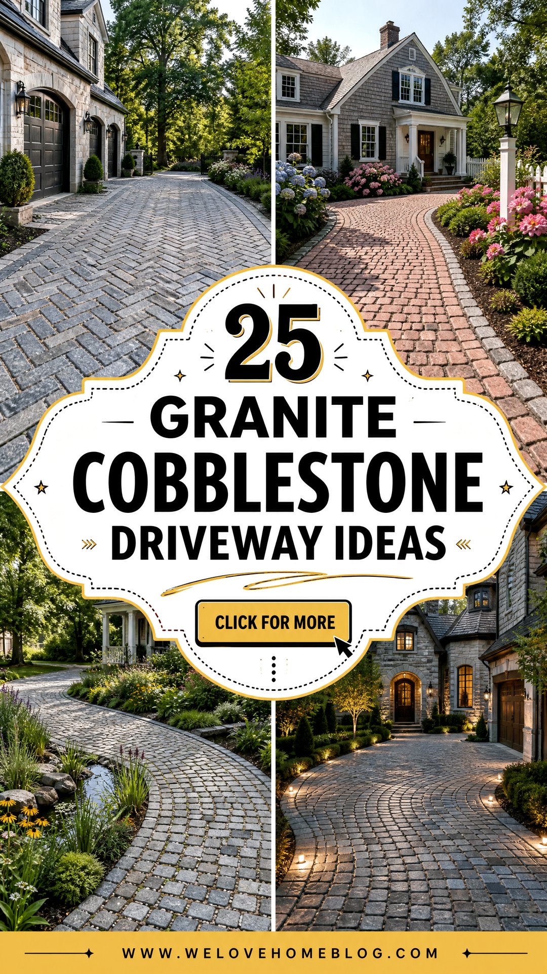 25 Granite Cobblestone Driveway Ideas With Timeless Appeal - 25 Granite Cobblestone Driveway Ideas With Timeless Appeal