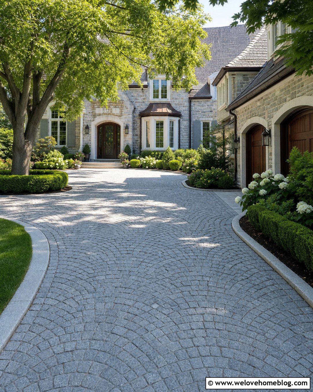 Granite Cobblestone Driveway - 20 Driveway Surfaces Ideas