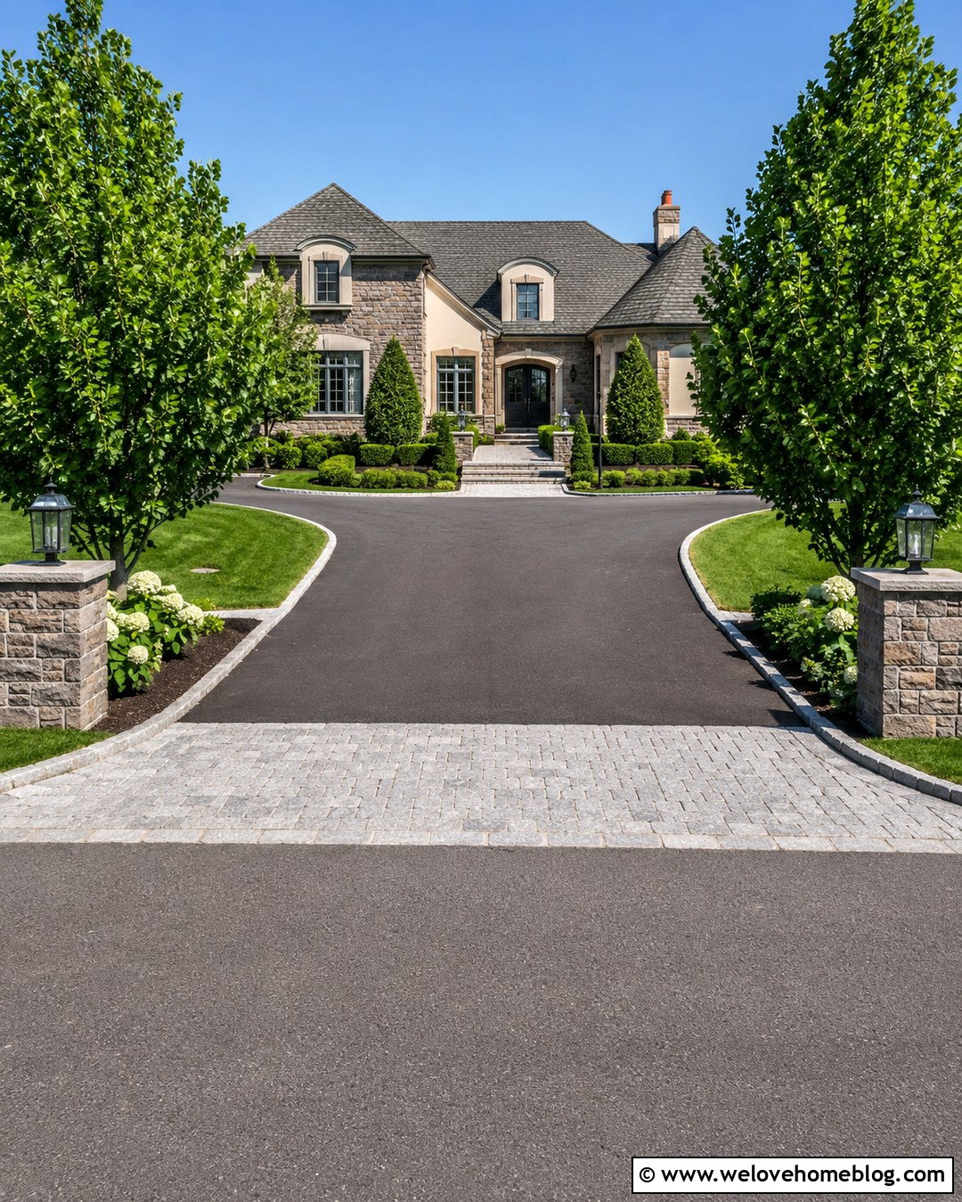 Granite Paver Asphalt Driveway Edging - 20 asphalt driveway edging ideas