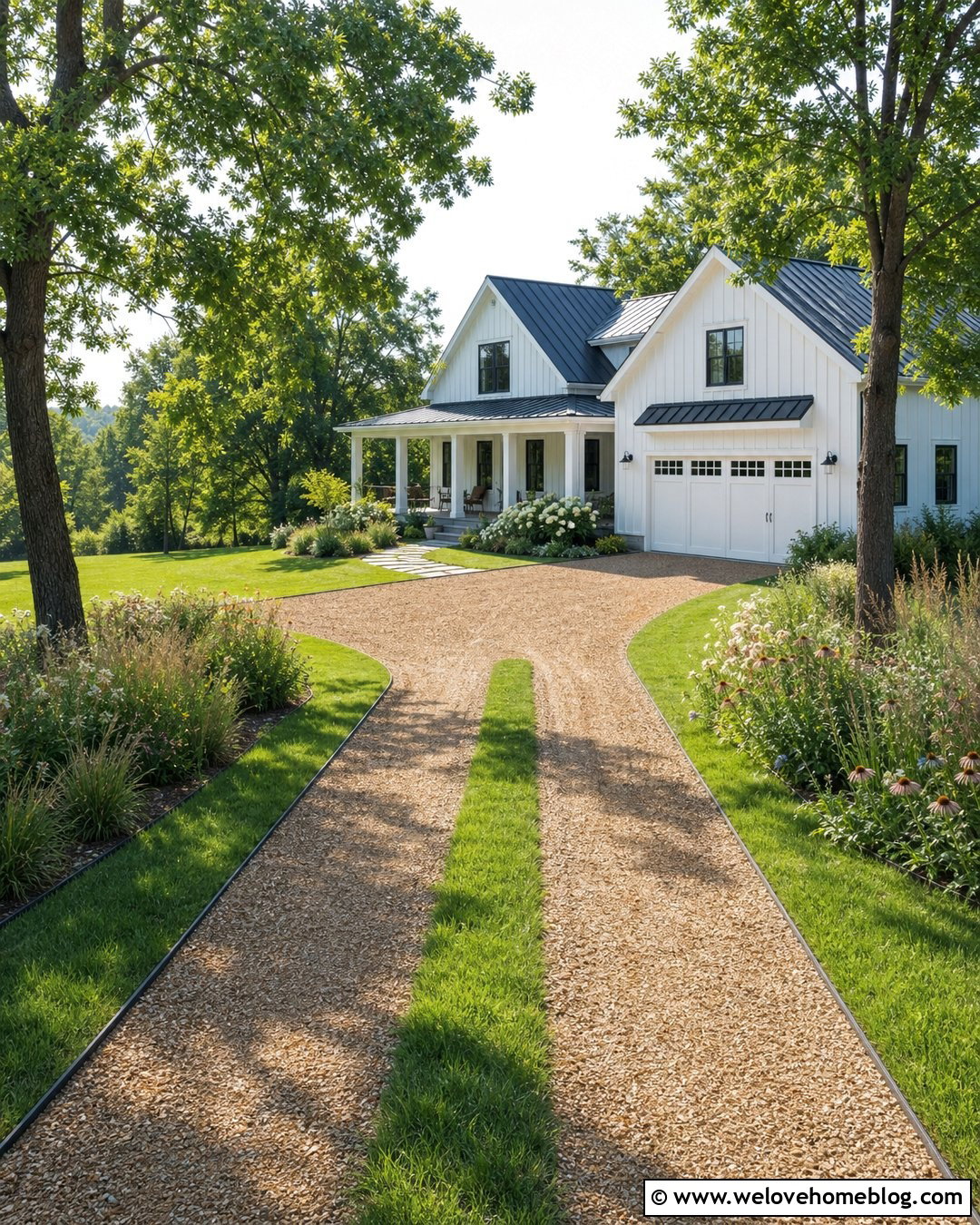 Grass Driveway With Gravel Tracks - 35 grass driveway ideas
