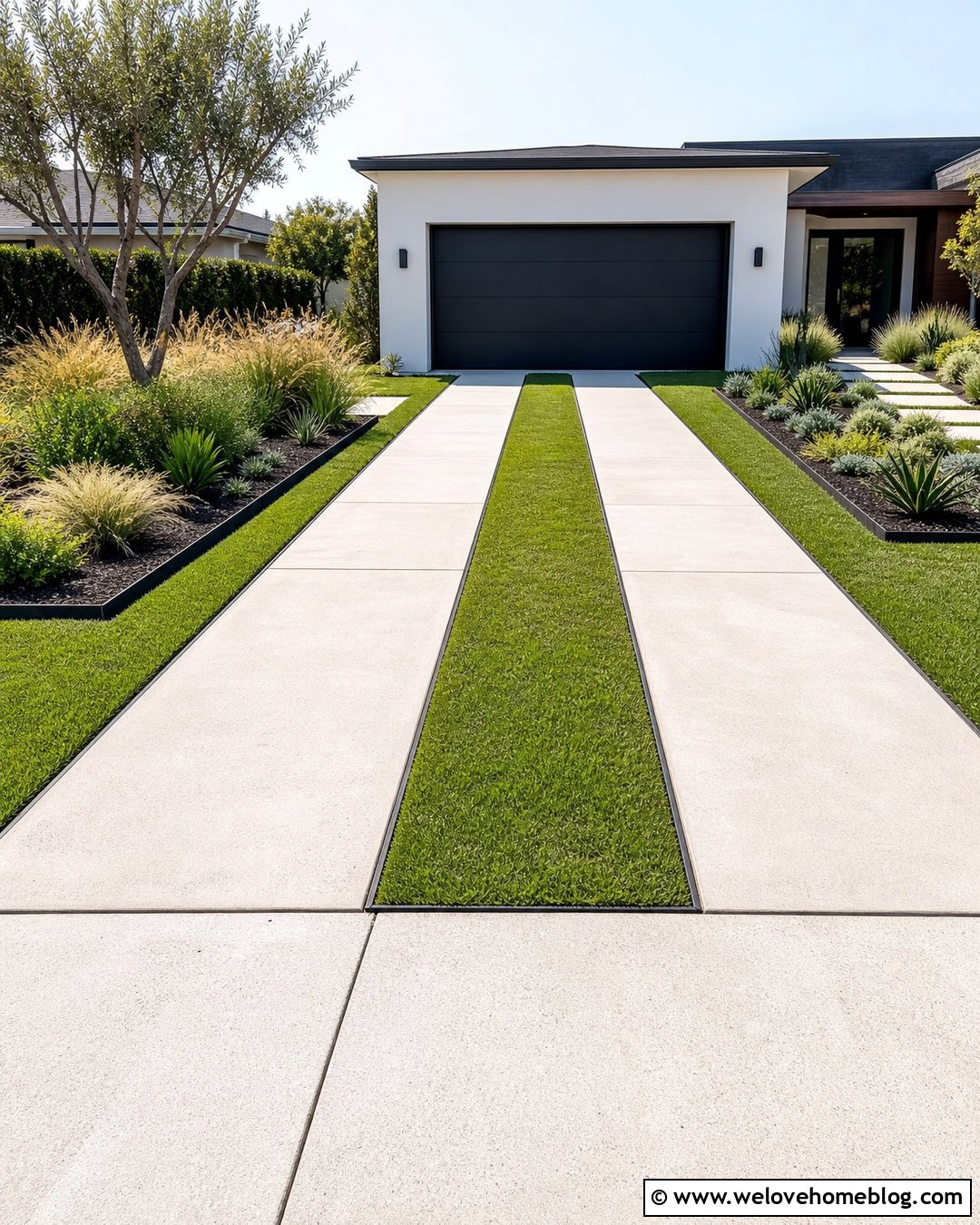 Grass Driveway With Metal Edging - 35 grass driveway ideas