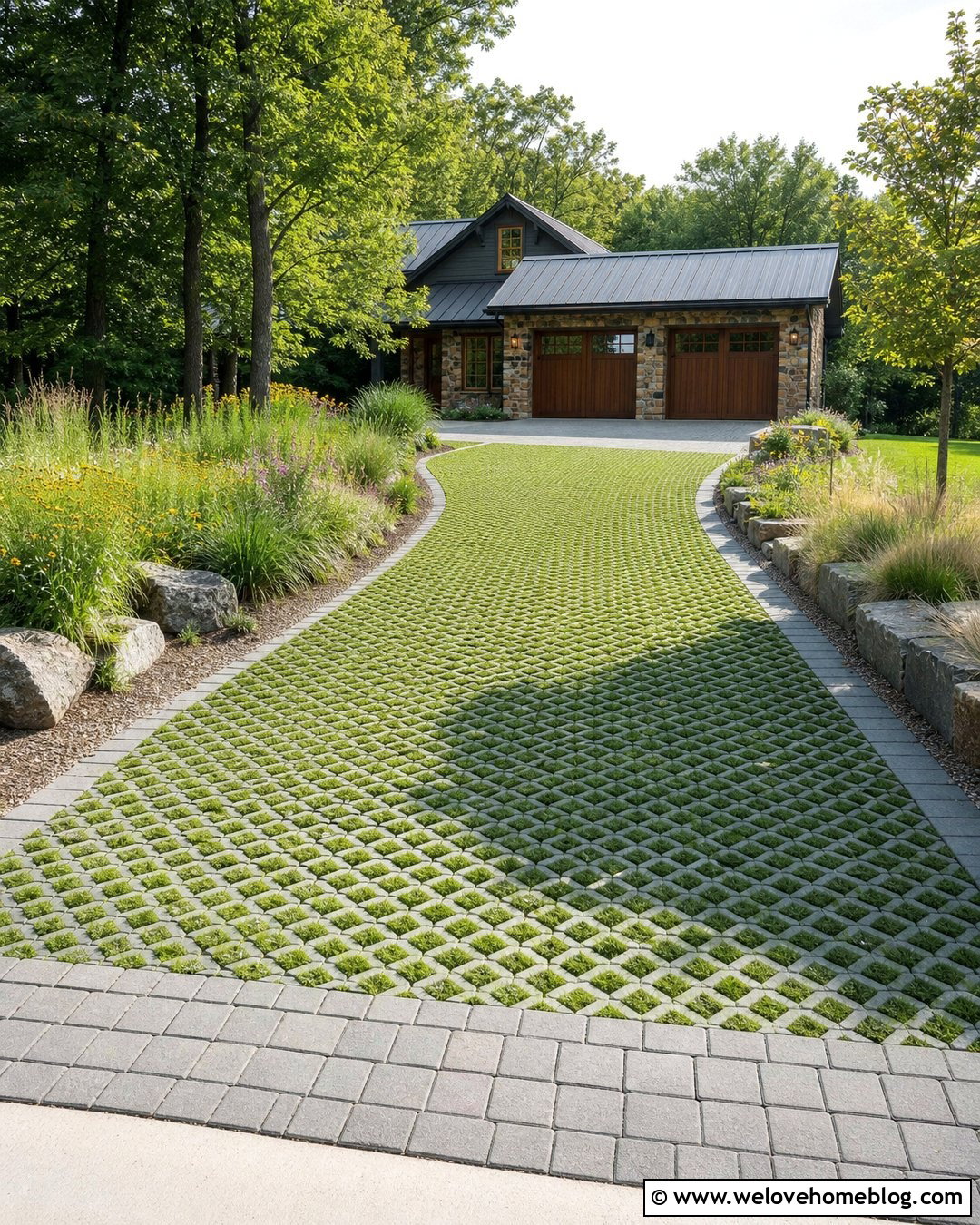 Grass Grid Permeable Paver Driveway - 20 permeable driveway pavers ideas