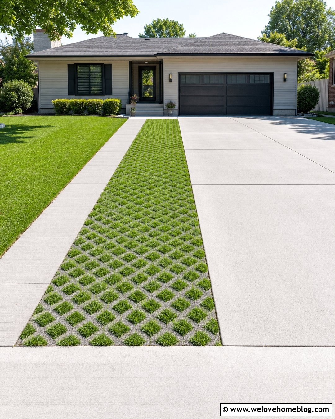 Grass Paver Driveway Extension - 35 Extending Driveway Ideas