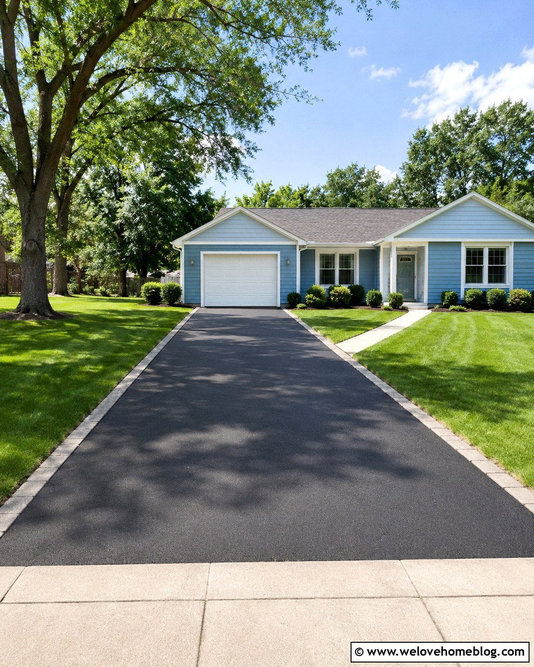 Grass Strip Asphalt Driveway Edging - 20 asphalt driveway edging ideas