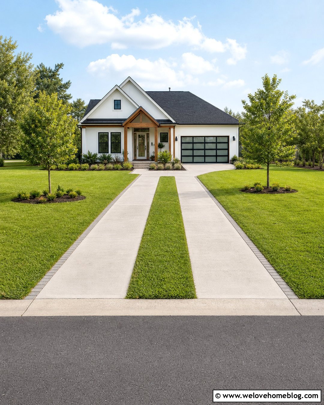Grass Strip Driveway Trim - 20 Driveway Trim Ideas