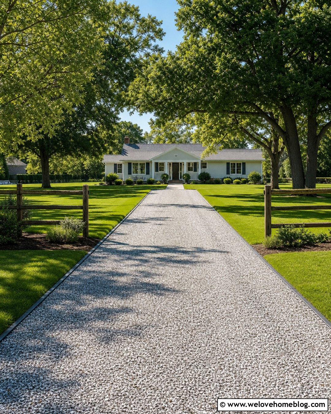 Grass Strip Gravel Driveway Edging - 25 Gravel Driveway Edging Ideas