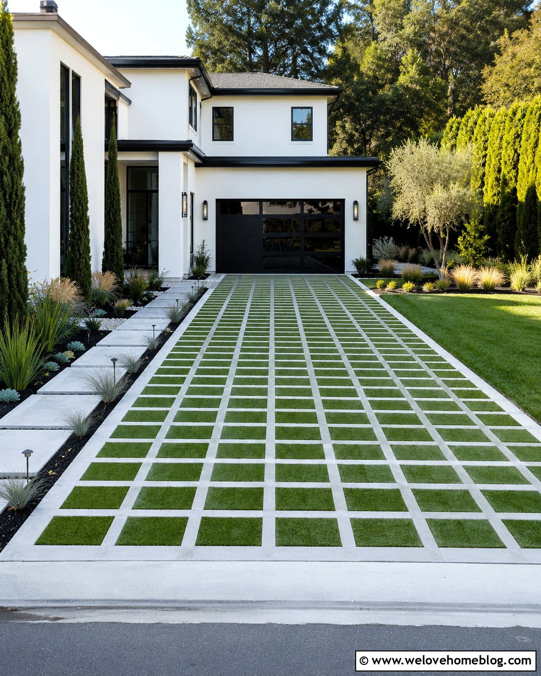 Grasscrete Driveway With Artificial Turf - 20 Grasscrete Driveway Ideas