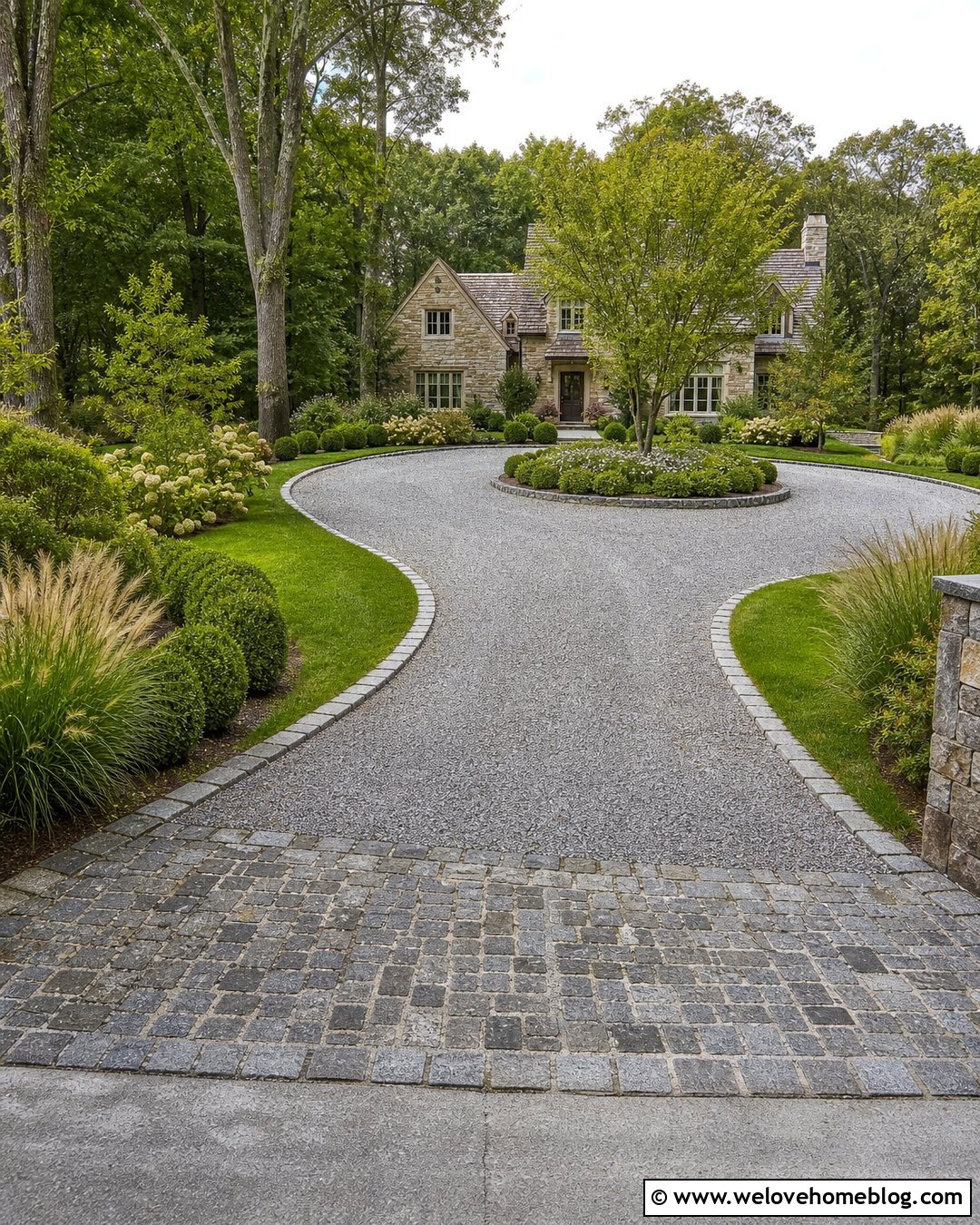 Gravel And Cobblestone Driveway Flooring - 35 Driveway Flooring Ideas