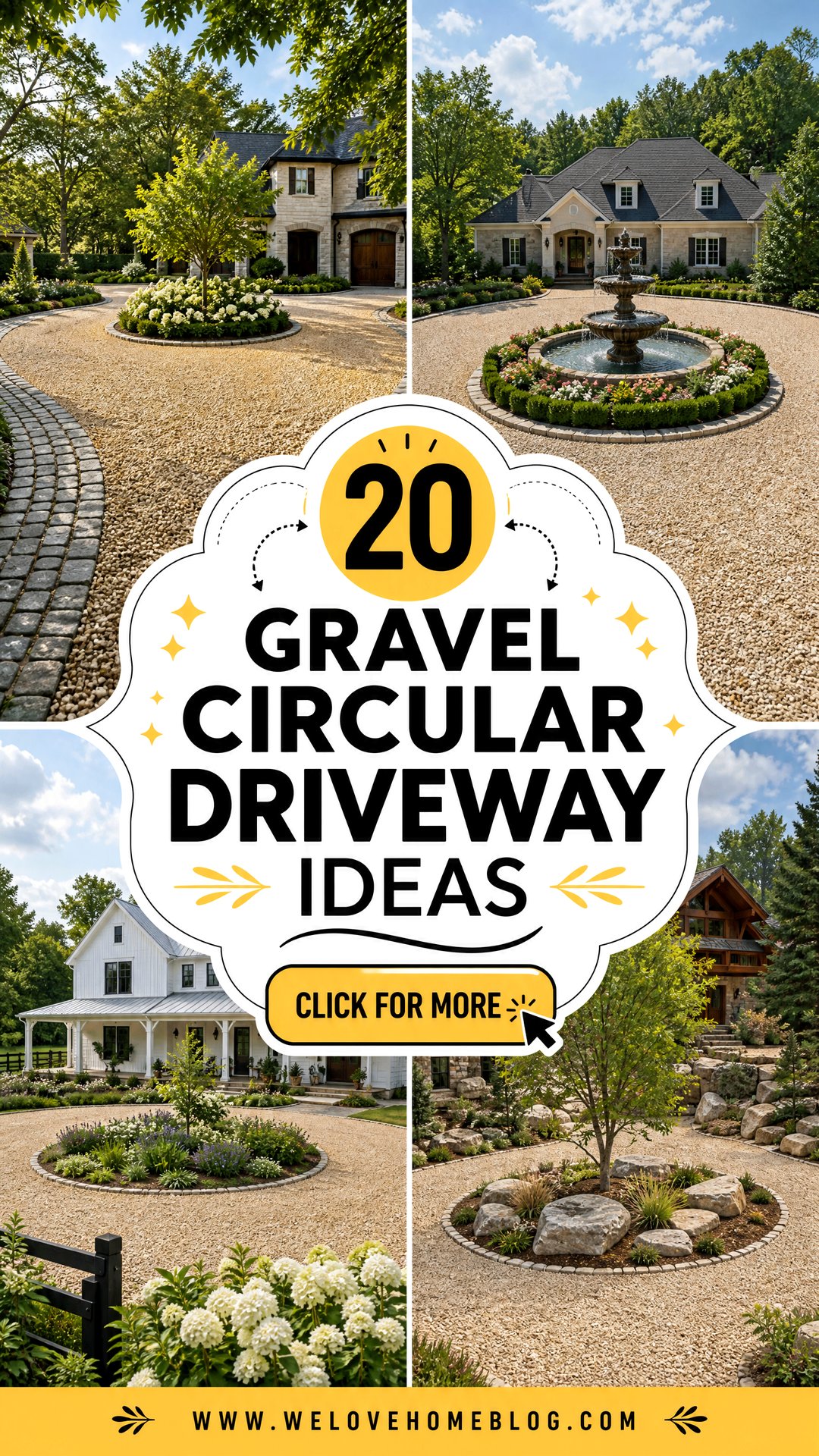 20 Gravel Circular Driveway Ideas for a Grand Welcoming Entrance - 20 Gravel Circular Driveway Ideas for a Grand, Welcoming Entrance