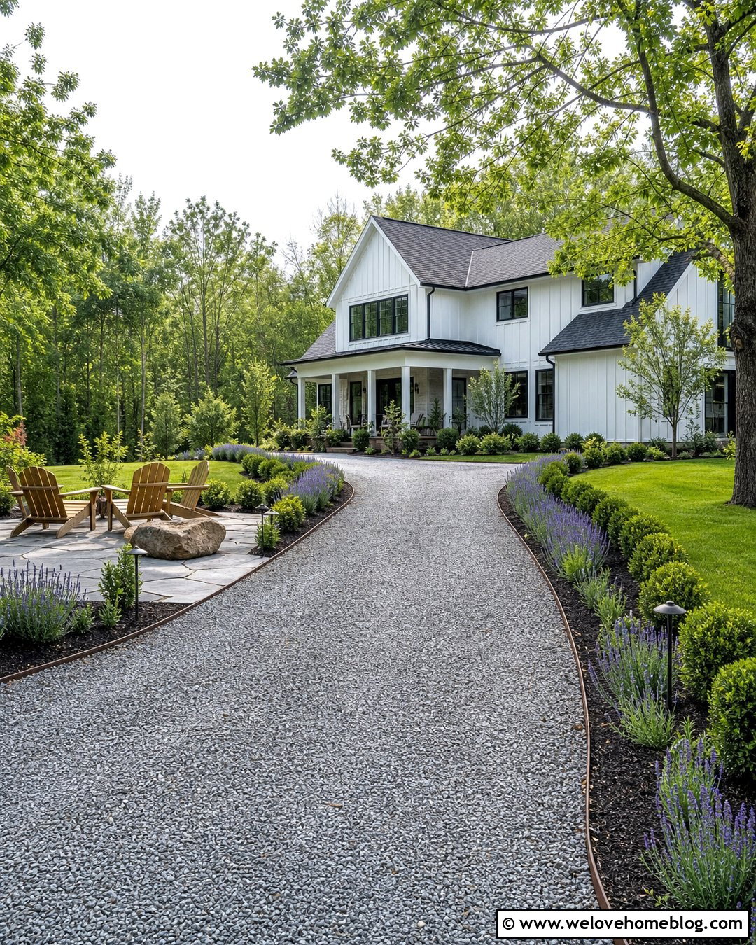 Gravel Driveway Adirondack Chair Hangout - 20 driveway hangout ideas