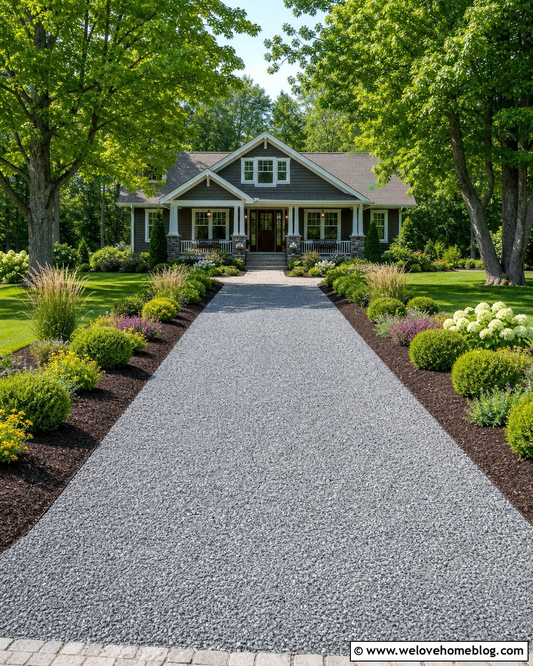 Gravel Driveway Edging With A Mulch Bed - 25 Gravel Driveway Edging Cheap Ideas