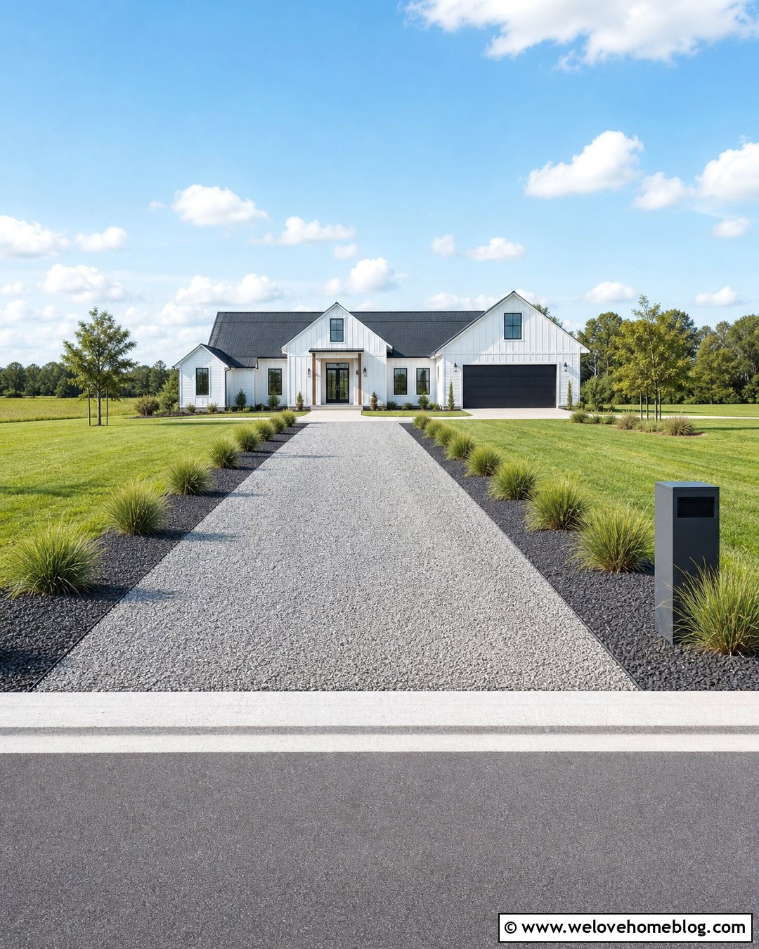 Gravel Driveway Edging With Contrasting Gravel - 25 Gravel Driveway Edging Cheap Ideas