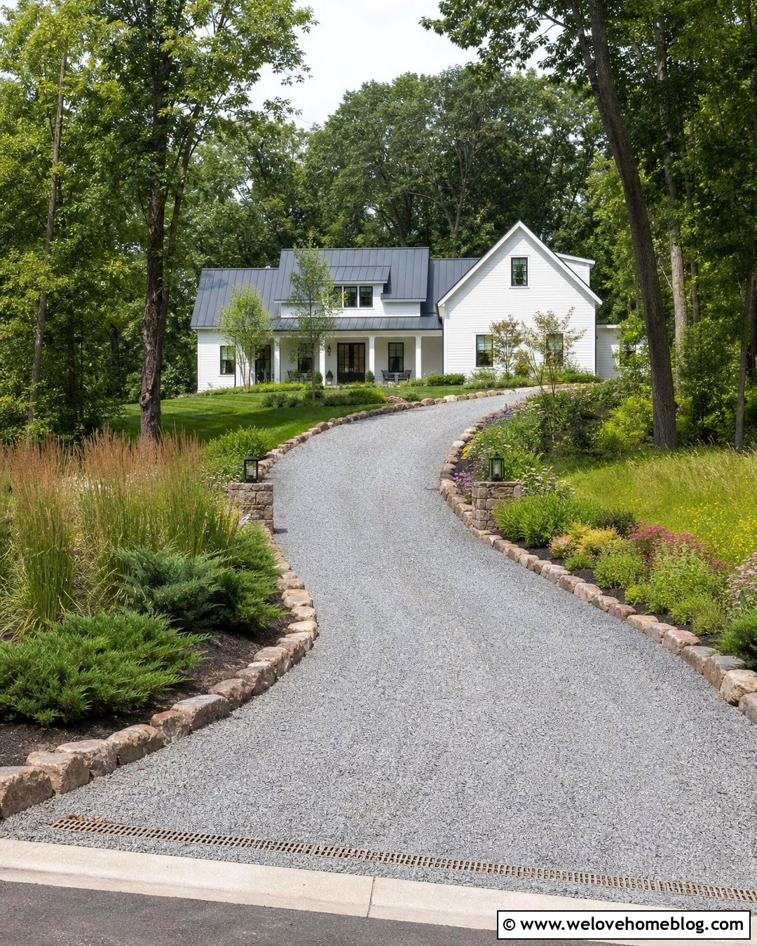 Gravel Driveway Edging With Fieldstone - 25 Gravel Driveway Edging Cheap Ideas