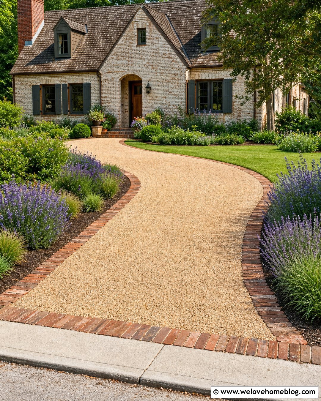 Gravel Driveway Edging With Reclaimed Brick - 25 Gravel Driveway Edging Cheap Ideas