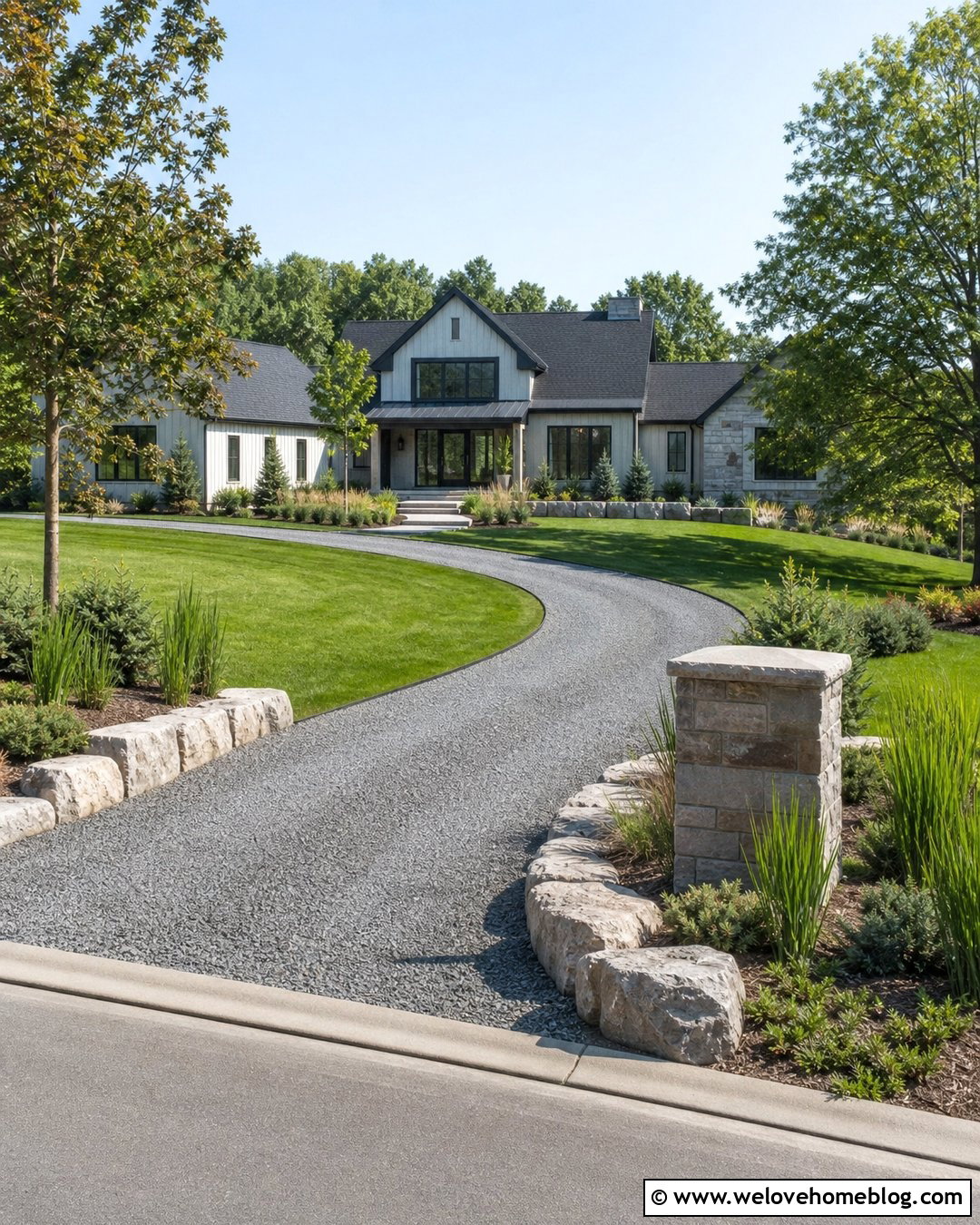 Gravel Driveway Edging With Stone And Metal - 25 Gravel Driveway Edging Cheap Ideas