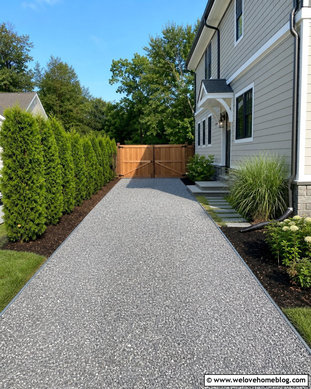 Gravel Driveway Extension Behind A Side Gate - 20 Extend Driveway With Gravel Ideas