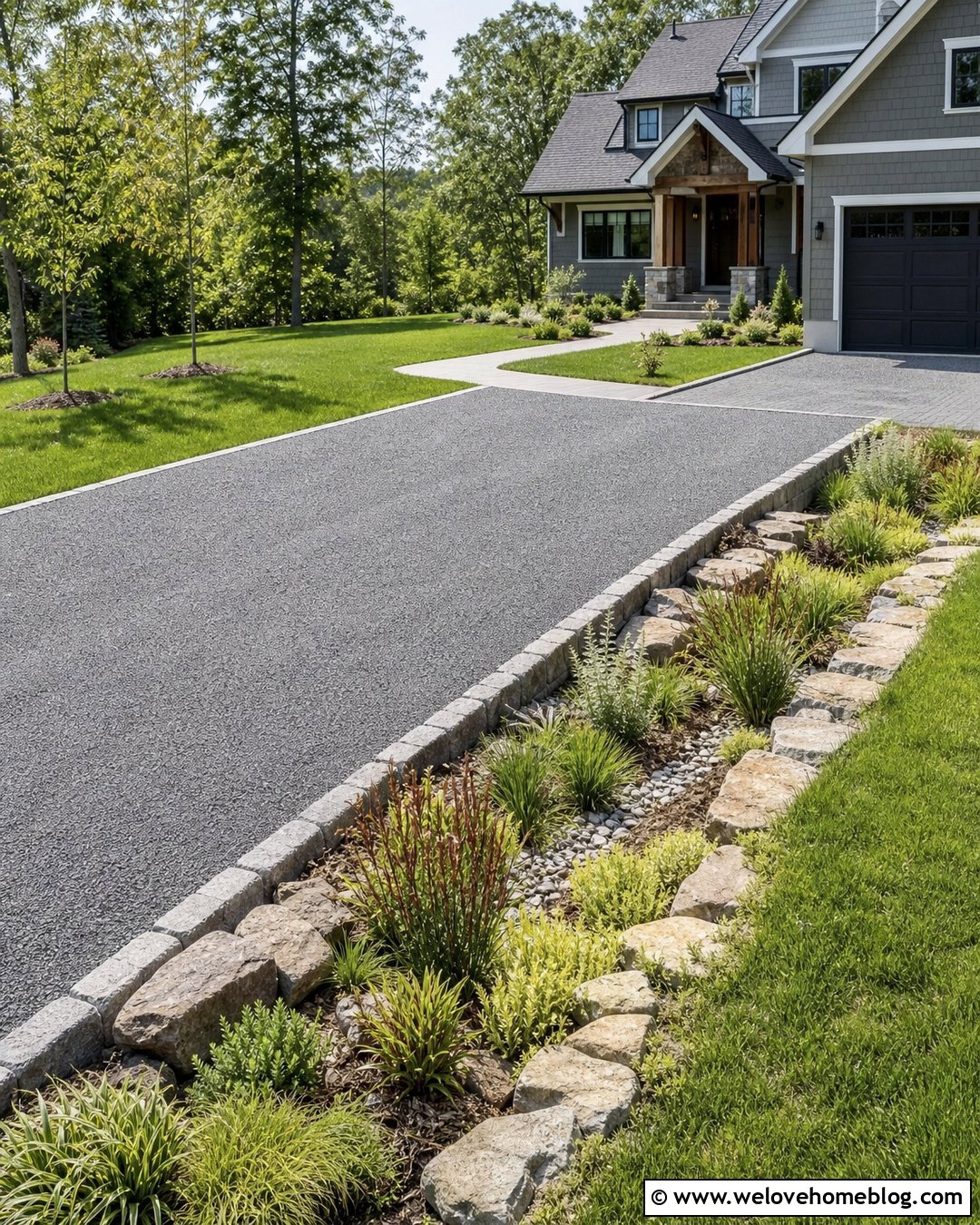 Gravel Driveway Extension With A Drainage Swale - 20 Extend Driveway With Gravel Ideas