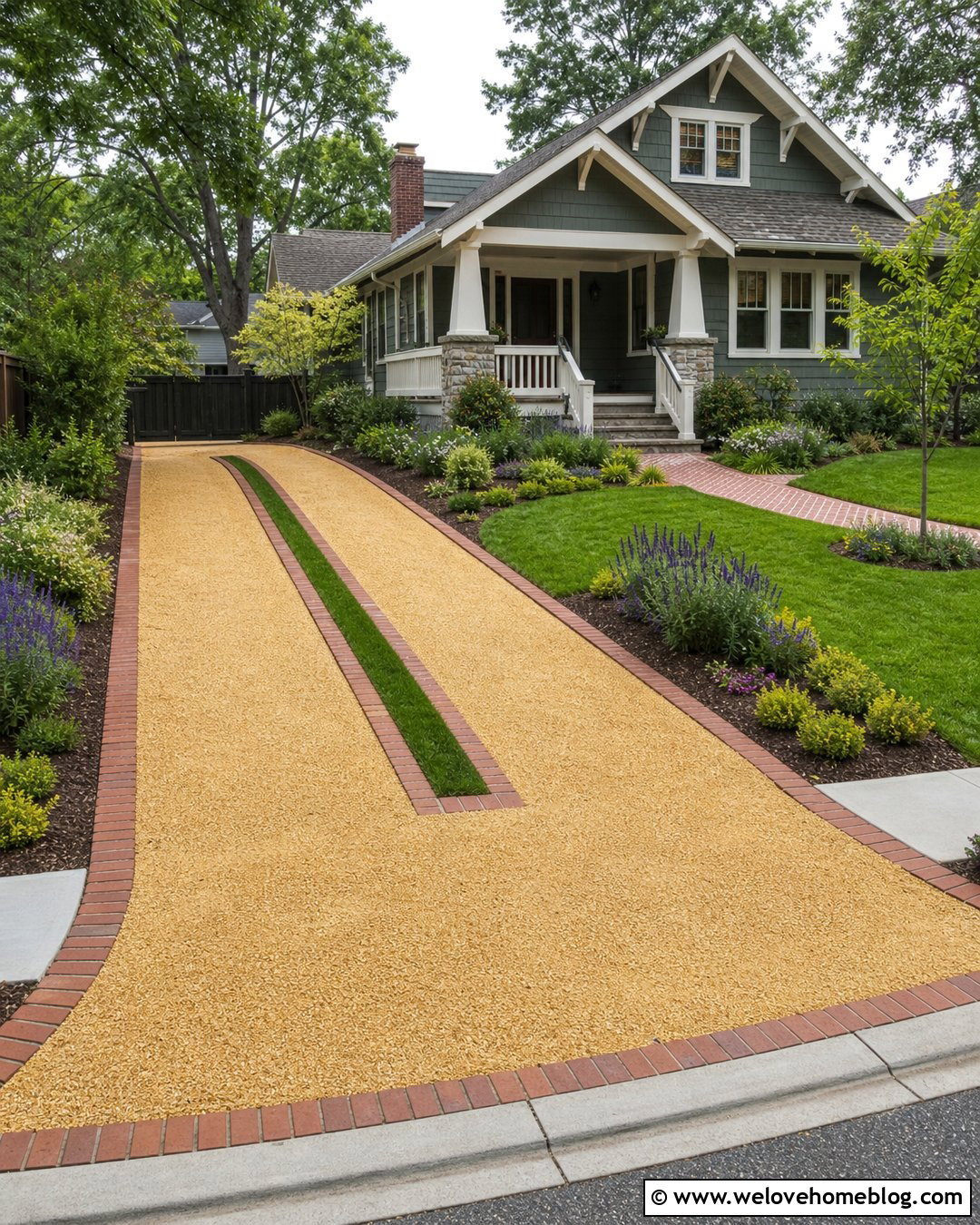 Gravel Driveway Extension With Grass Strip - 25 Gravel Driveway Extension Ideas