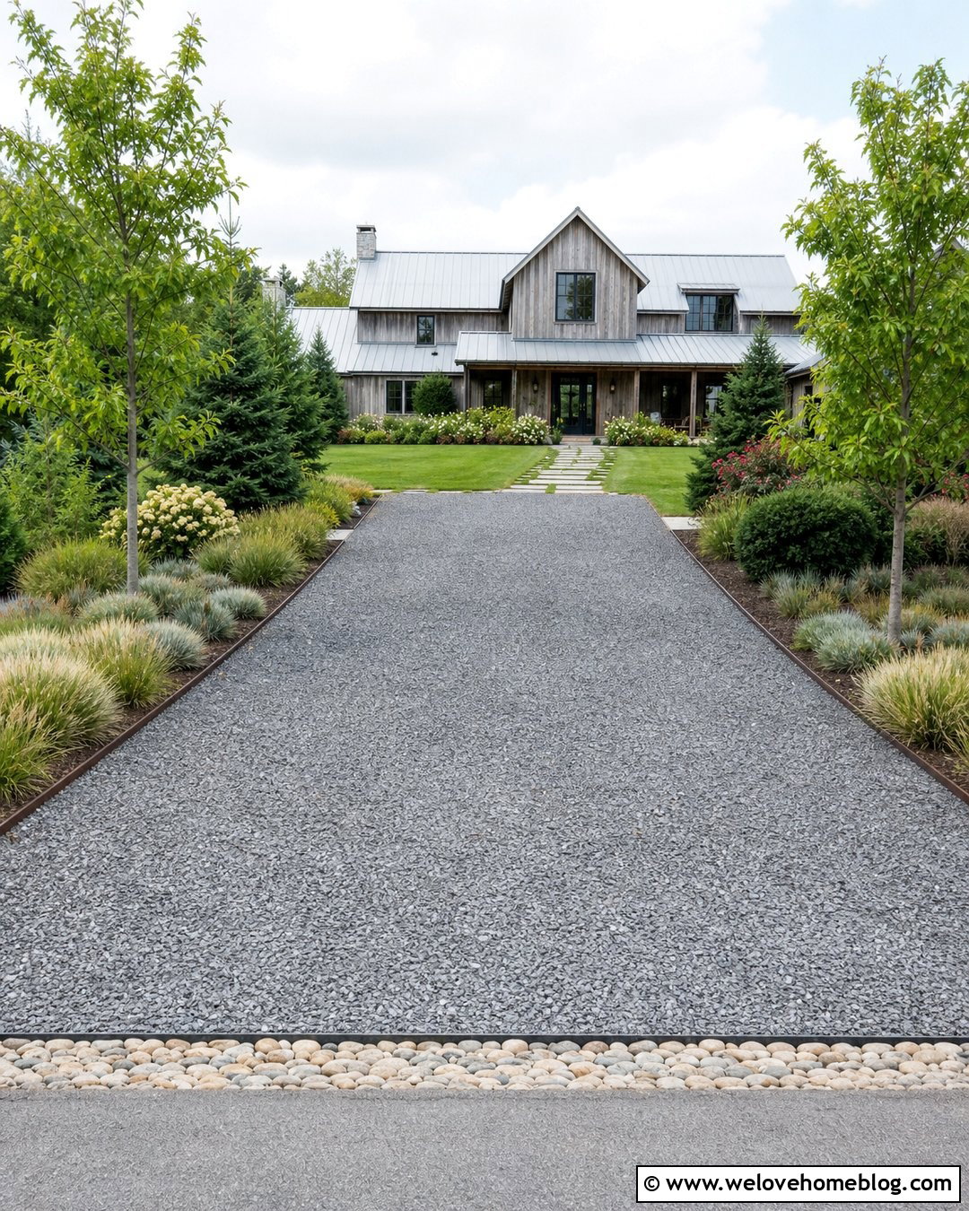 Gravel Driveway Planting - 35 Driveway Planting Ideas