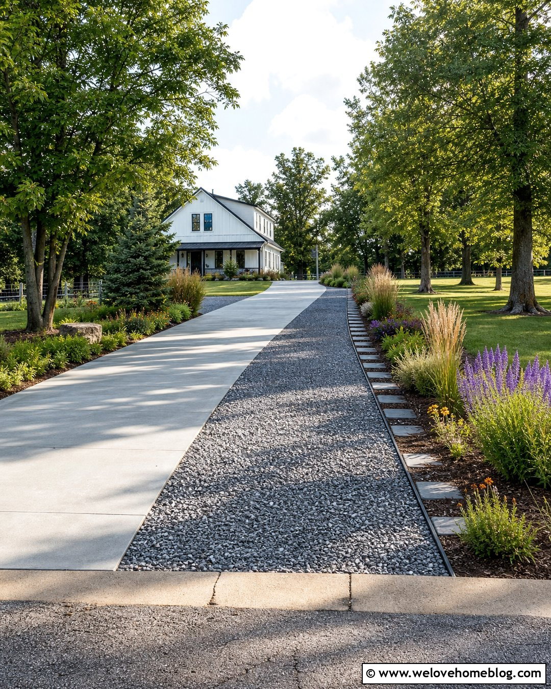 Gravel Driveway Shoulder With Steel Edging - 40 widen driveway ideas