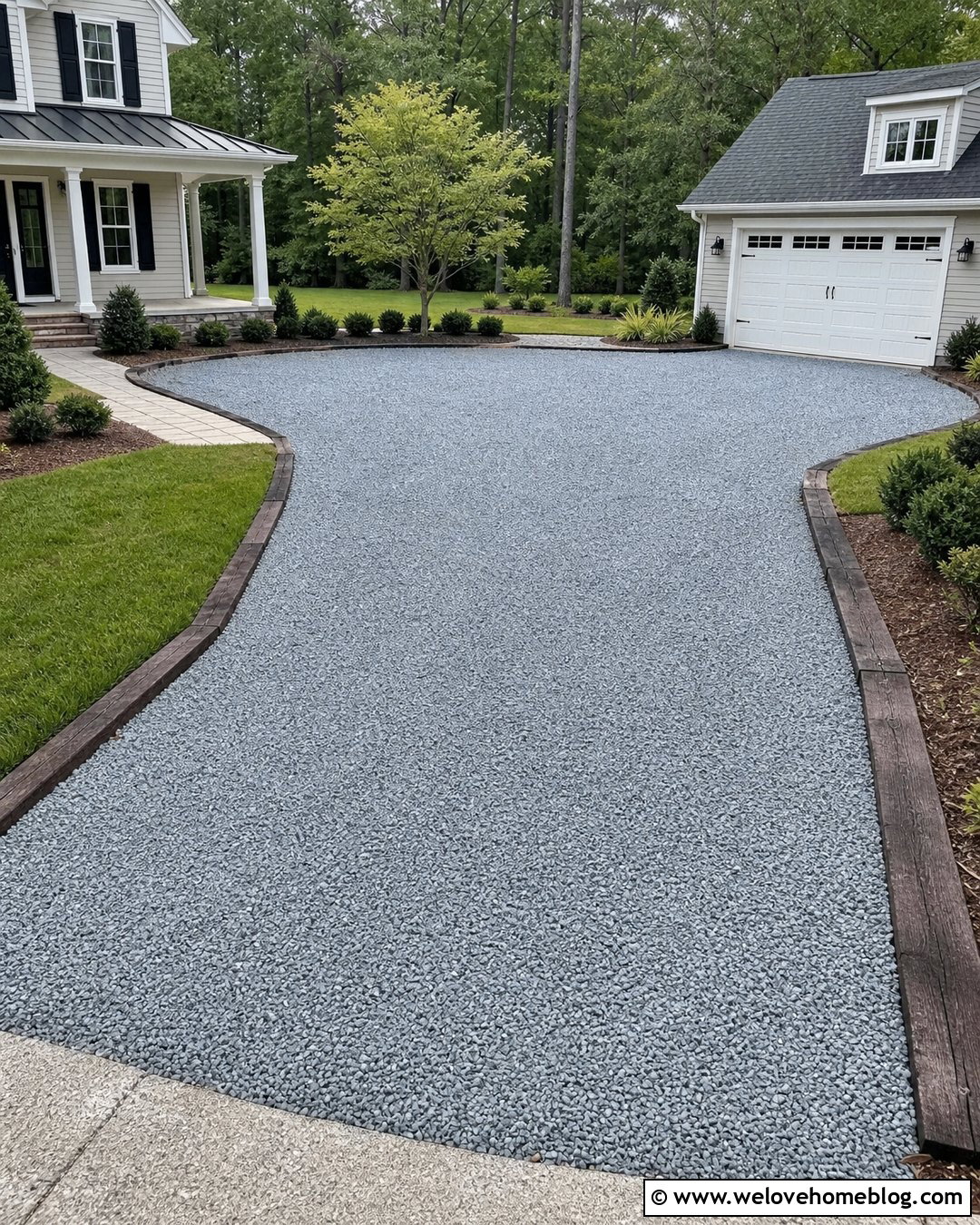 Gravel Driveway Turnaround With Railroad Tie Edging - 20 Gravel Driveway Edging Railroad Ties Ideas