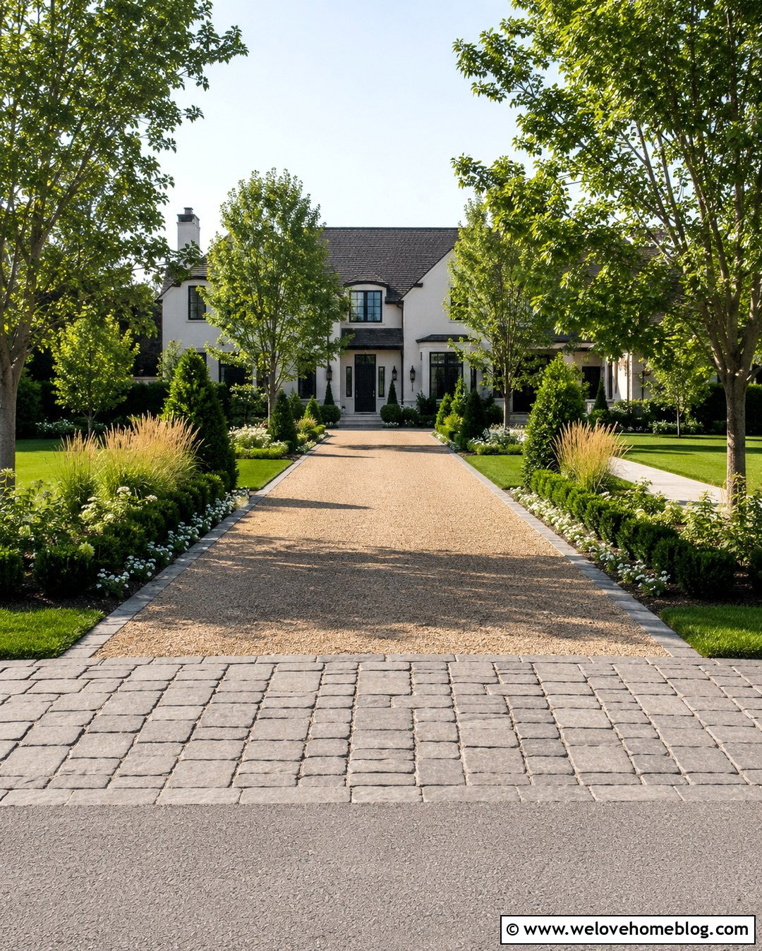Gravel Driveway With Belgian Block Apron - 20 Gravel Driveway Landscaping Edging Ideas