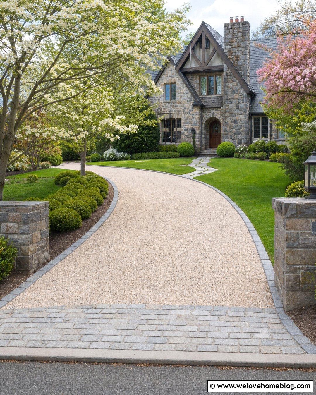 Gravel Driveway With Belgian Block Edging - 50 gravel driveway ideas